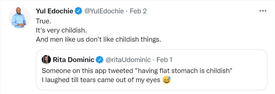 “Having a ‘flat stomach’ is very childish” – Actor, Yul Edochie 4 yul d
