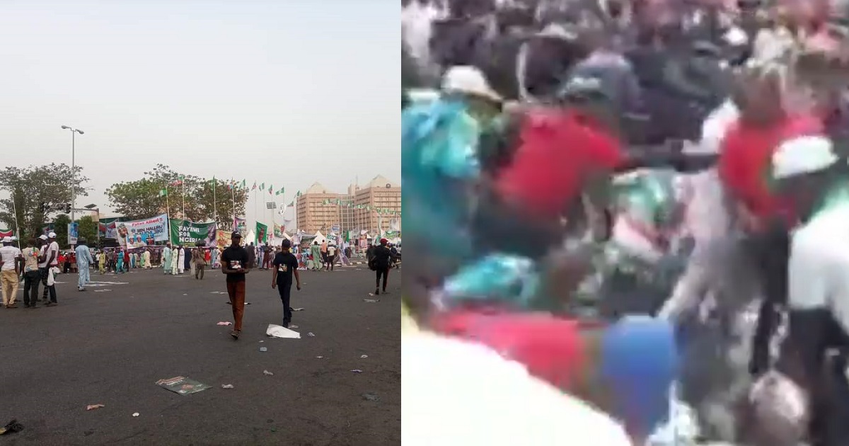 APC supporter slumps and dies as stampede occurs at venue of party’s National convention (video)