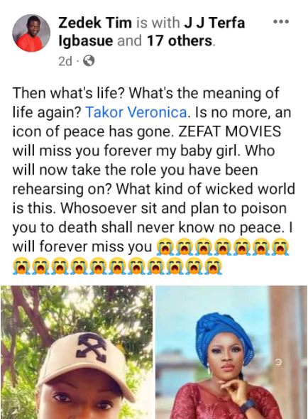 Takor Veronica Cause of Death