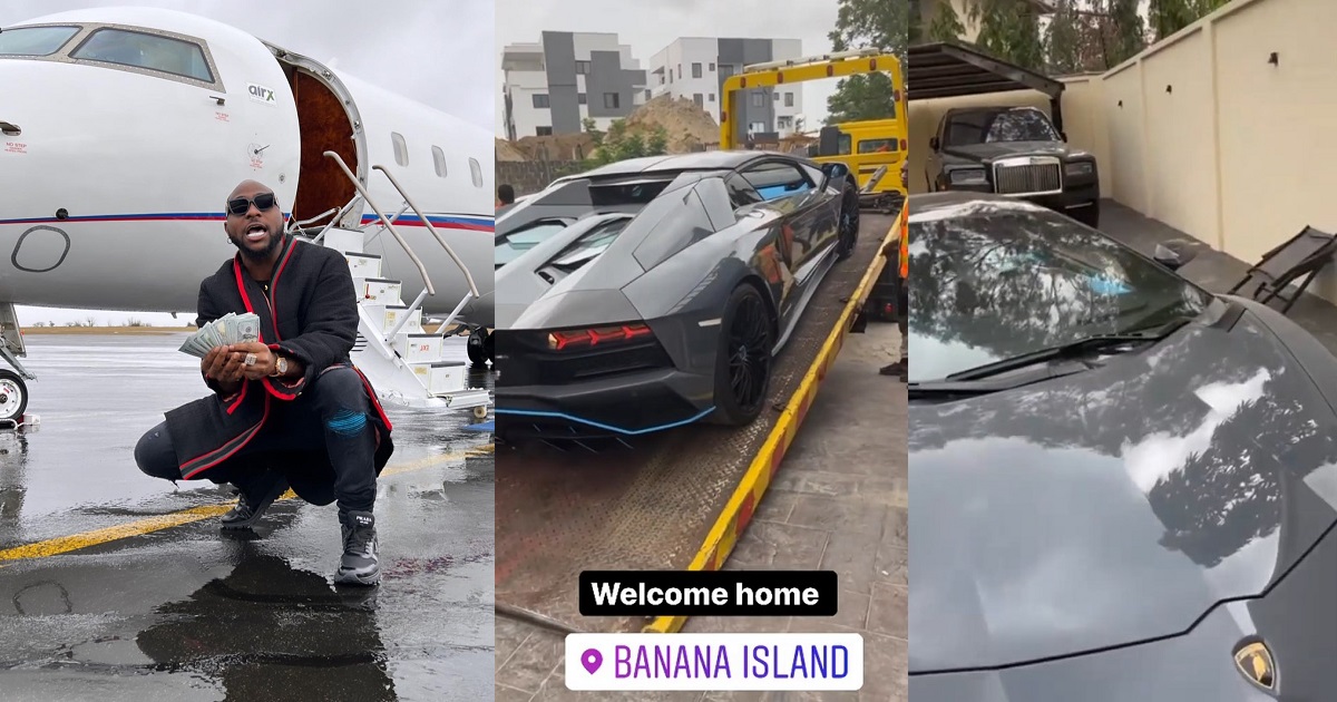 Singer, Davido takes delivery of Lamborghini Aventador he bought for himself as Christmas present last December (Video)