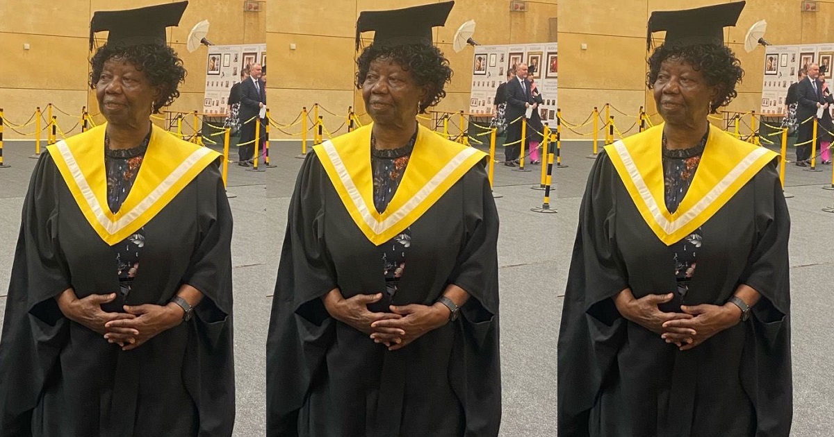 Lady celebrates her 80-year-old grandma as she bags Masters degree (photo)