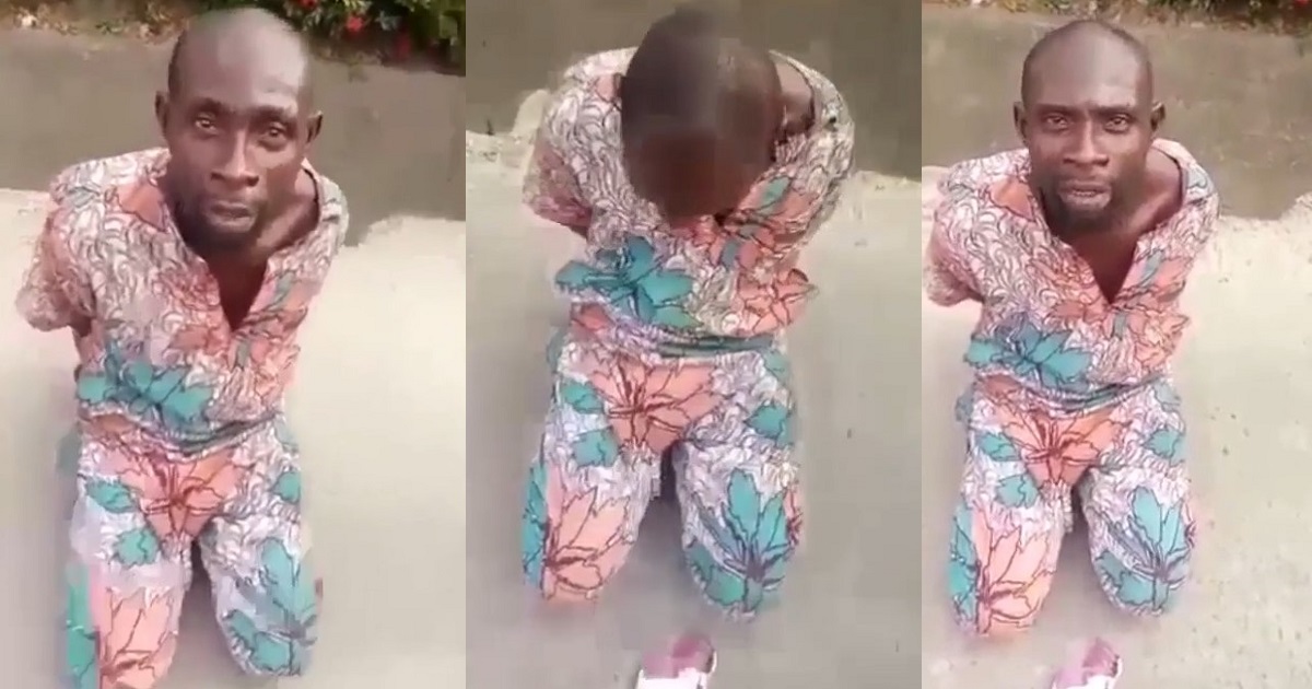 Self-confessed ritualist who comes from Ibadan to Lagos to kidnap children for money rituals apprehended (Video)