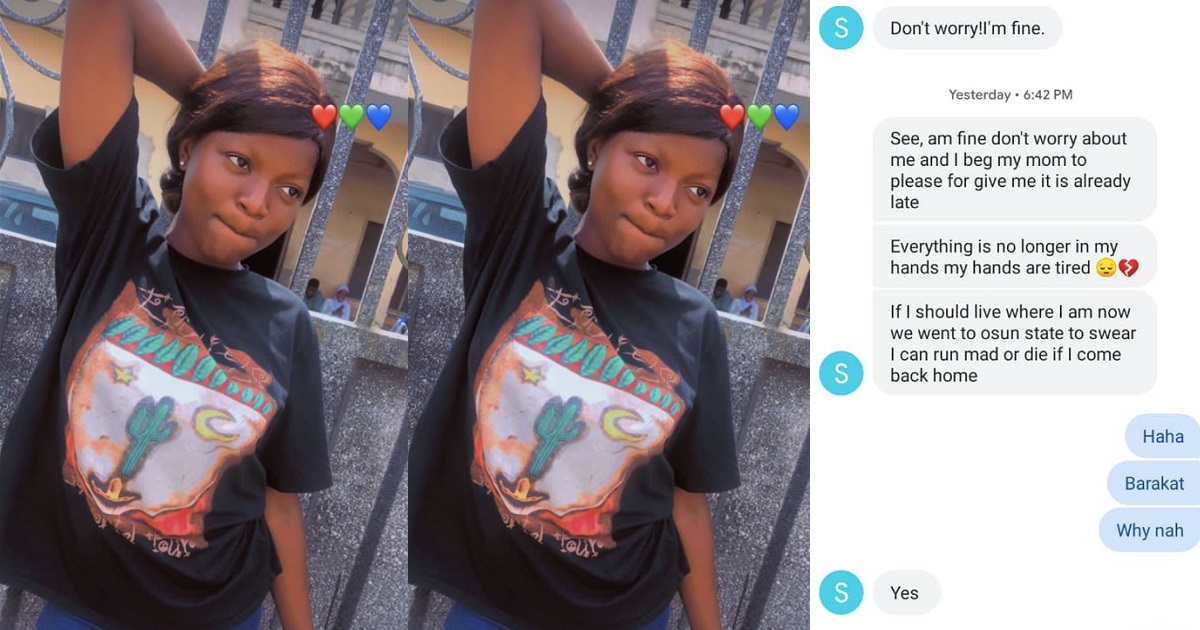 Man shares disturbing message from his sister who left home after