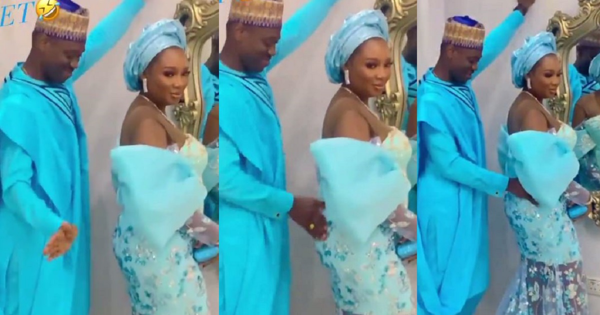 “Marriage is sweet” – Actress, Mo Bimpe says as she shares goofy video of herself and husband, Lateef Adedimeji (watch)