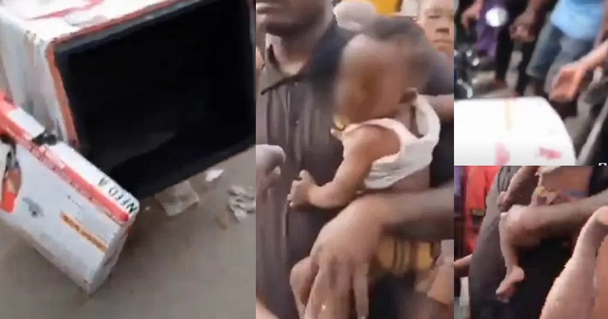 Dispatch rider nabbed after baby was allegedly found in his courier box in Lagos (video)