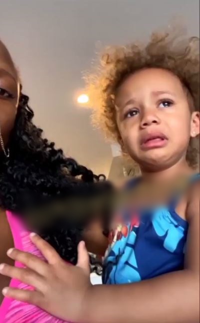 Emotional moment Korra Obidi walked into daughter, June crying to see her dad (Video) 4 juneee