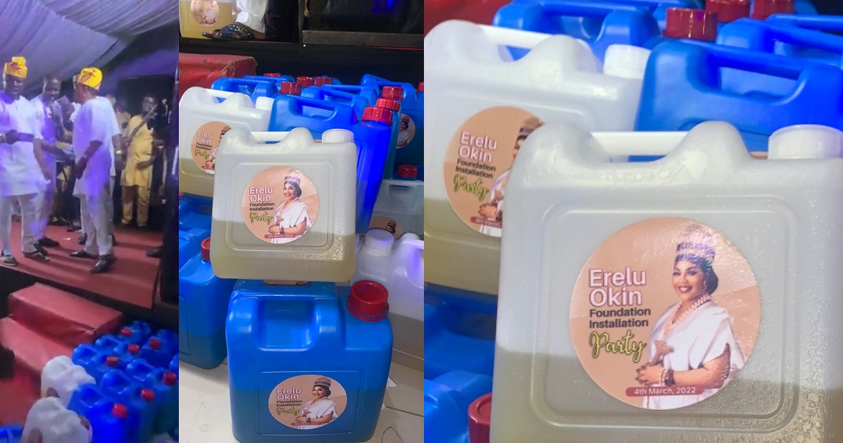 “It is dangerous” — Lagos state government reacts as petrol is given as souvenir at a party.