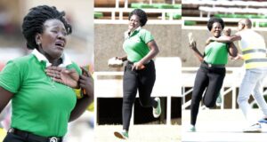 Woman pictured wielding