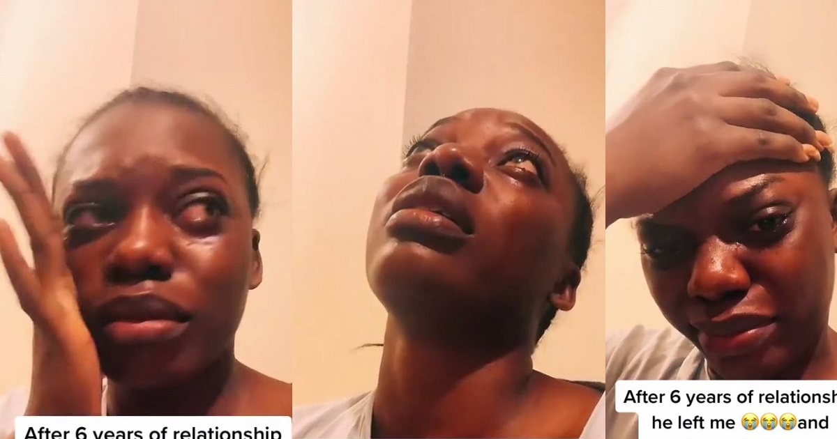 Lady in tears as her boyfriend of 6 years dumps her to marry his mother’s choice (video)