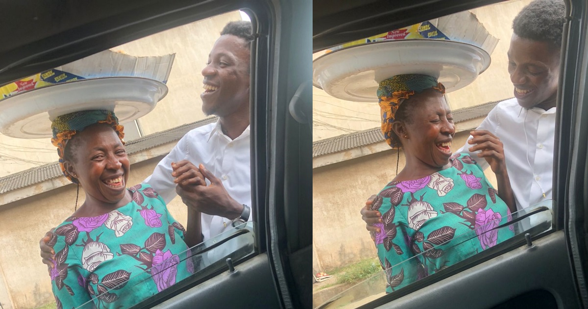 Lawyer celebrates his mum after running into her hawking on the street