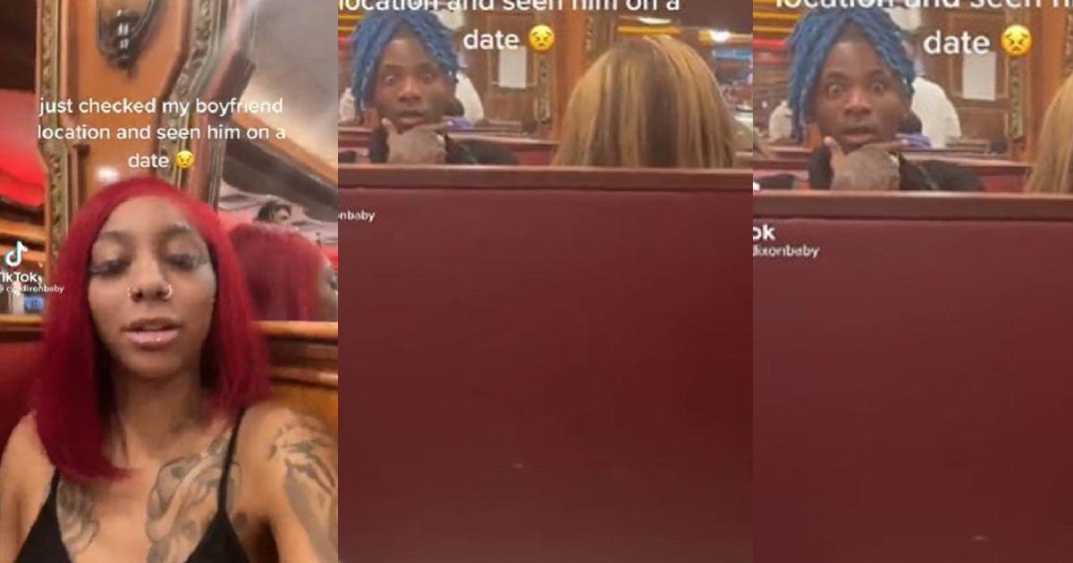 Man left in shock after his girlfriend caught him on a date with another woman (video)