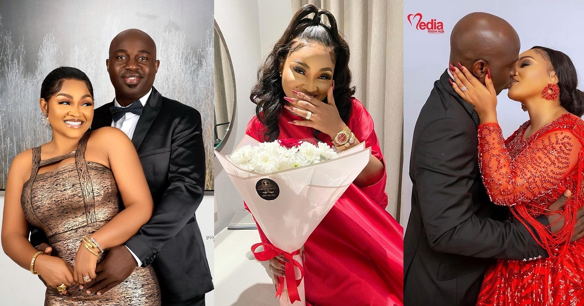 “I’m happy being a second wife” – Mercy Aigbe says as her husband debunks rumours that he was snatched; says he’s blessed with two beautiful wives (video)