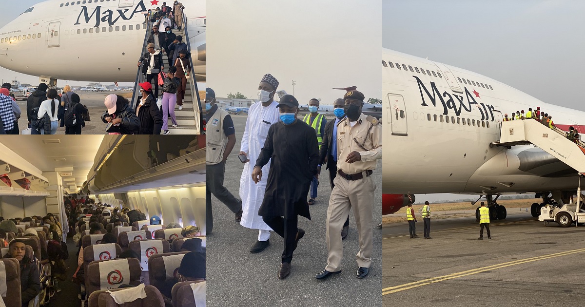 First batch of Nigerians from Ukraine arrive Abuja (photos)