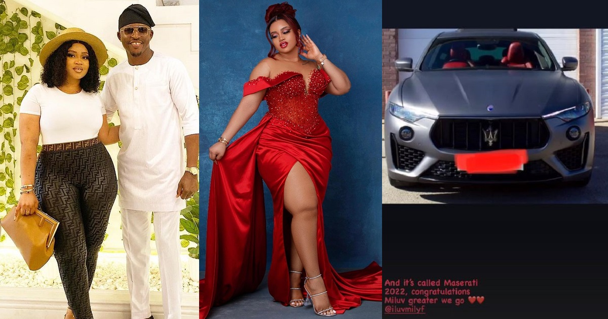 Delta state lawmaker, Ossai Osanebi gifts wife a 2022 Maserati for her birthday (photo)