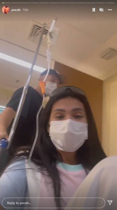 Pocah hospitalized