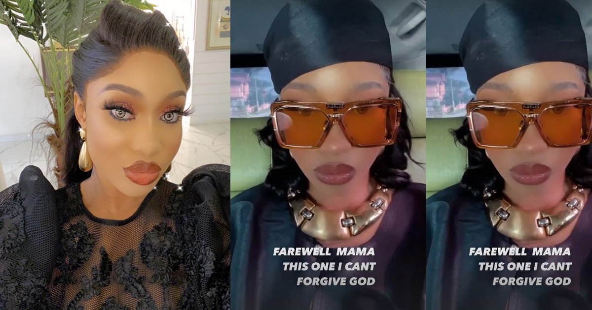 “I can’t forgive God for this one” — Tonto Dikeh says over her step-mum’s death