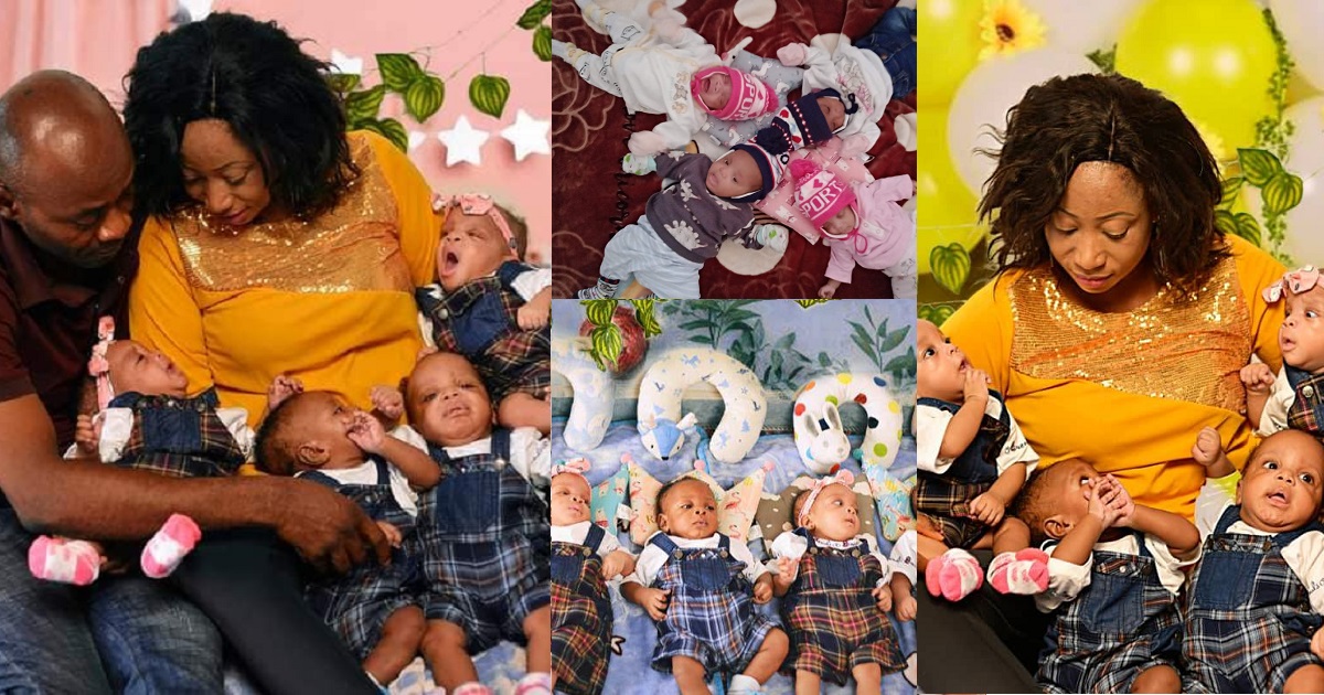 Nigerian woman gives birth to quadruplets after 12 years of waiting (photos)