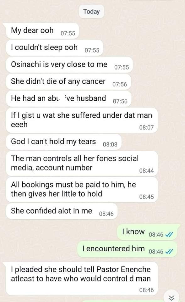“She died of perpetual domestic violence” – Friend of late gospel singer, Osinachi Nwachukwu alleges 6 277673476 4873590372758867 4556734822429799390 n
