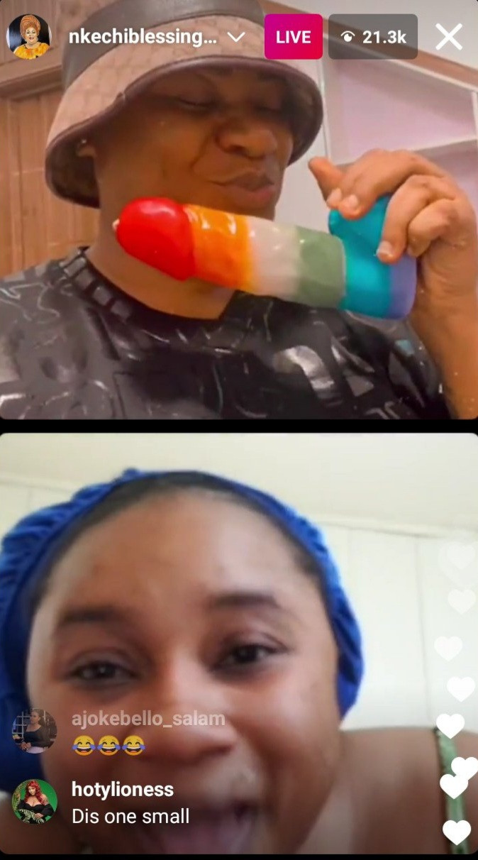 “I can’t cry because of pen!s that can’t do more than 2 seconds” – Nkechi Blessing shows off s3x toys that satisfy her as she blasts her husband’s s3x game (video) 4 624ea3f4deba3