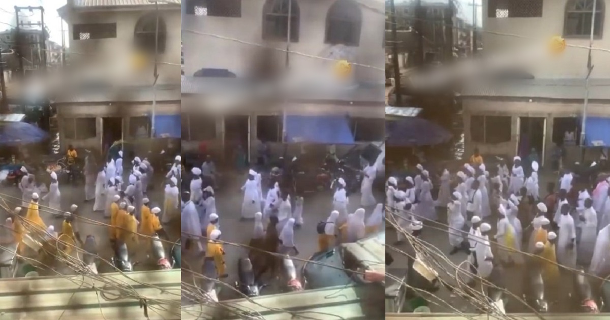 Moment Cele church members started singing a Muslim song after spotting Muslims during a parade march (Video)