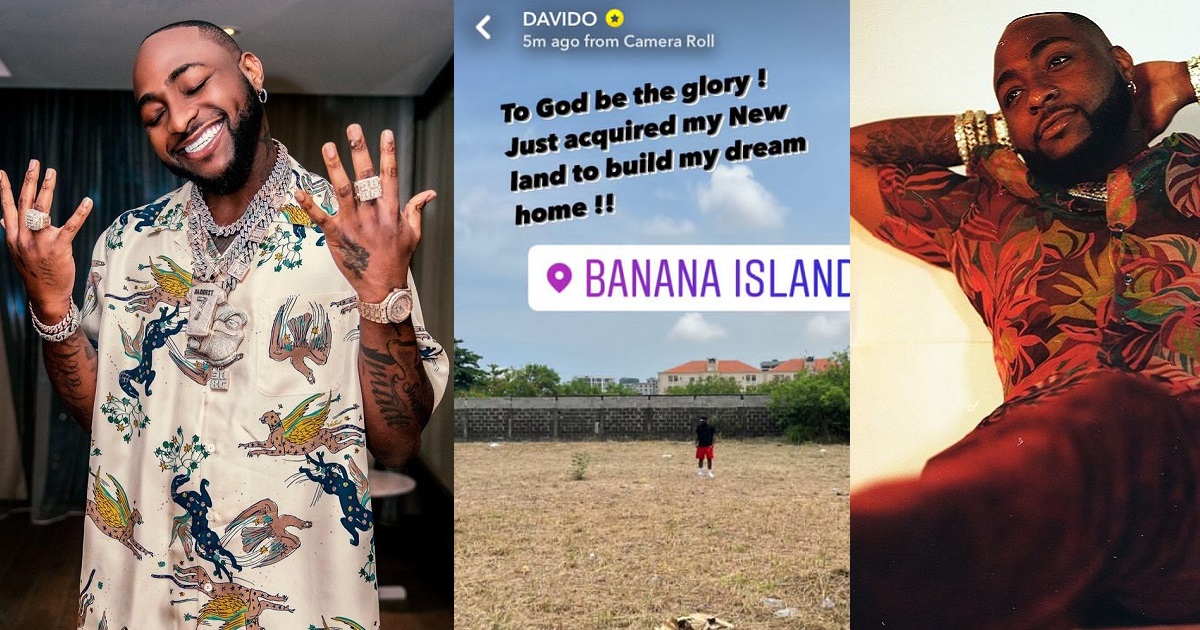 Singer Davido acquires new land to build his “Dream Home” in Banana Island`