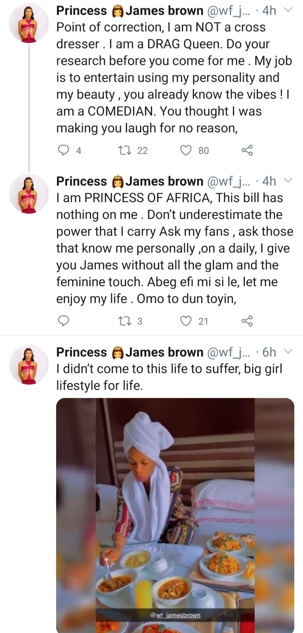 “I am not a crossdresser, I am a drag queen!” – James Brown declares after reps move to introduce crossdressers bill that will punish offenders with 6 months jailtime 4 JB drag