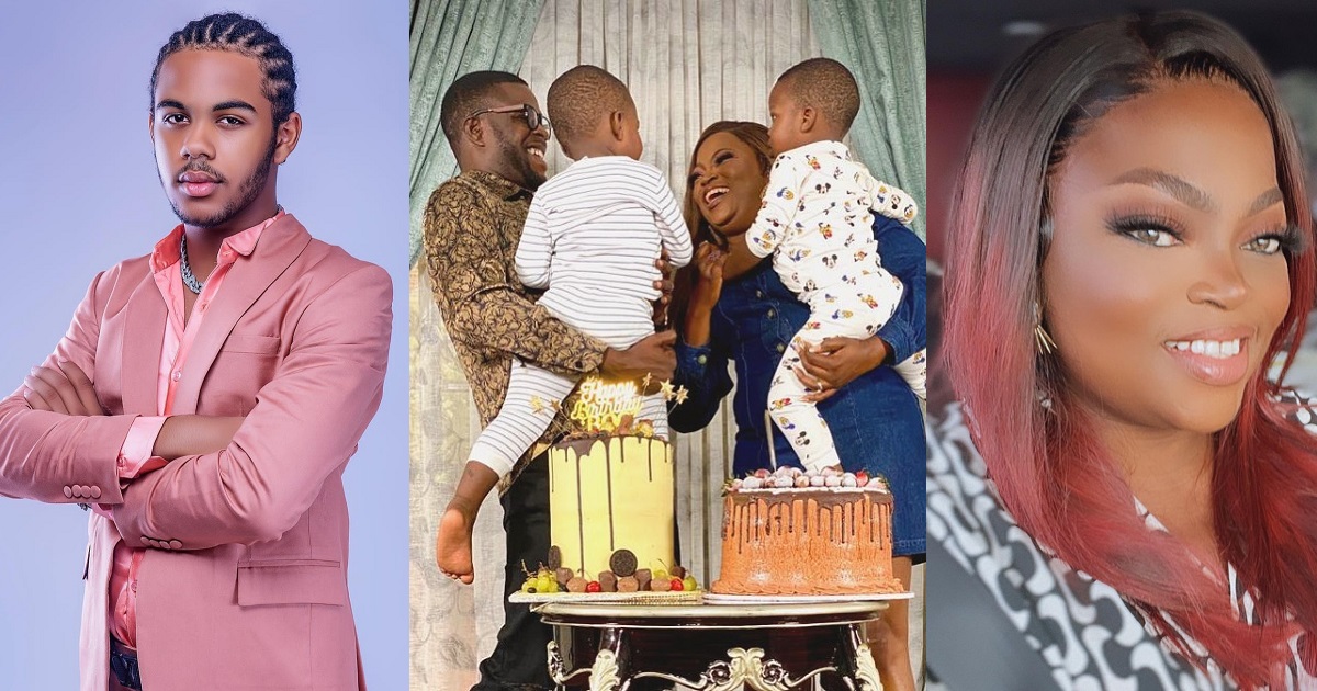 “Don’t let anyone spoil your vibes” – JJC Skillz supports his wife, Funke Akindele after his son called her out online