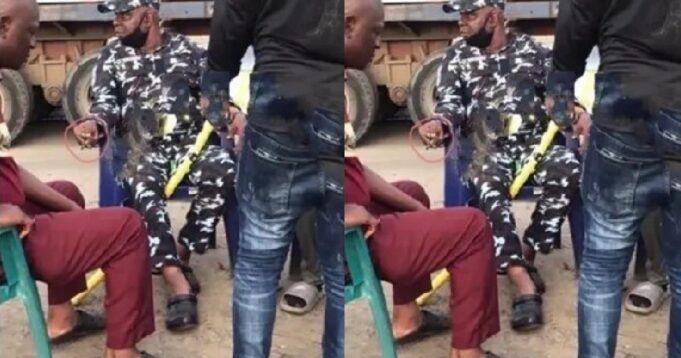 Police officer weedd