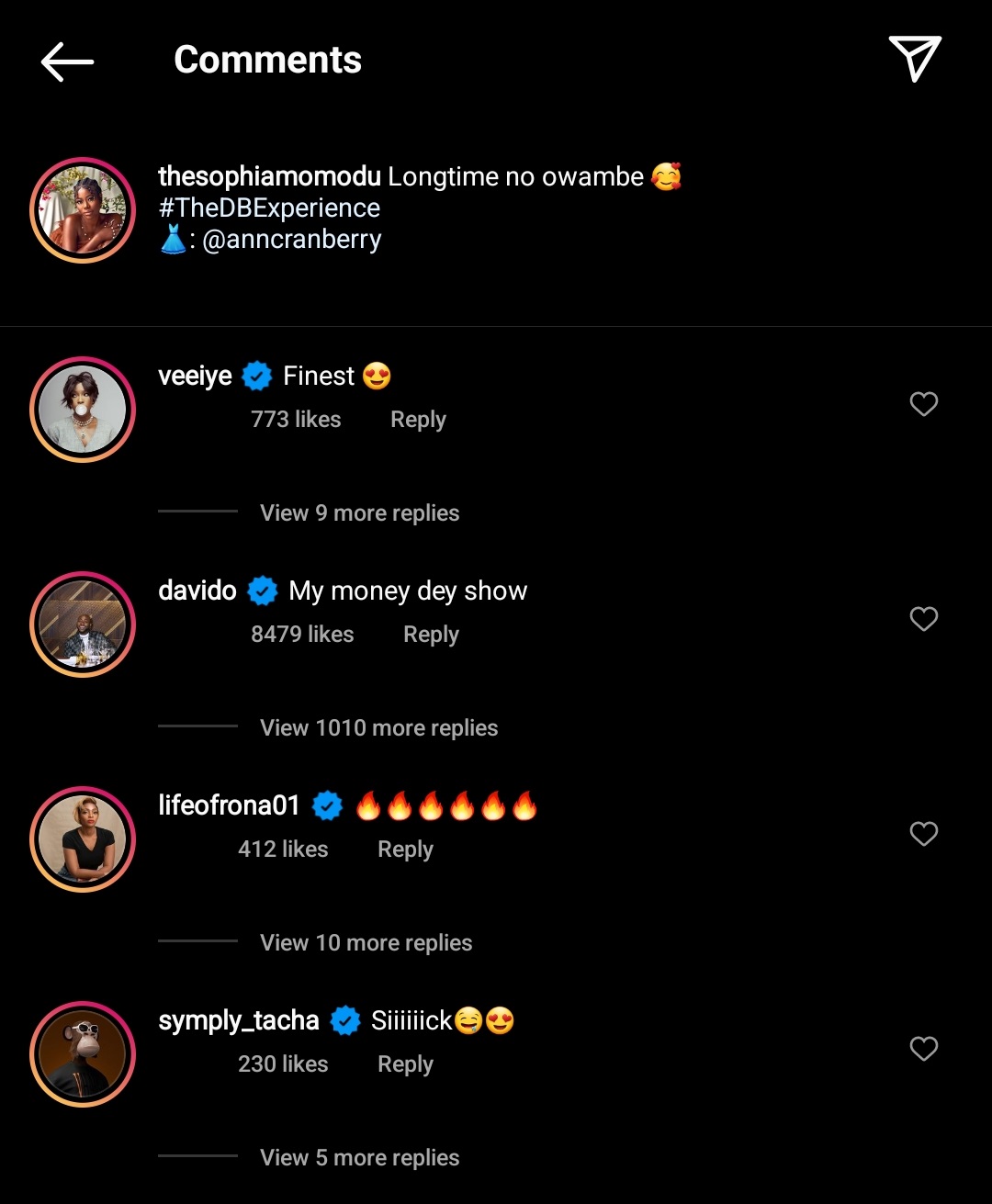 “My money dey show” — Davido says as he gushes over stunning photos of his first baby mama, Sophia Momodu 5 Screenshot 20220425 035847 Instagram