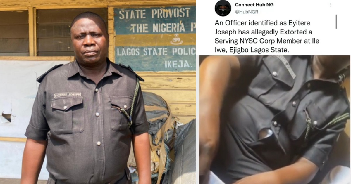Police officer accused of extorting N50,000 from NYSC member arrested in Lagos (video)