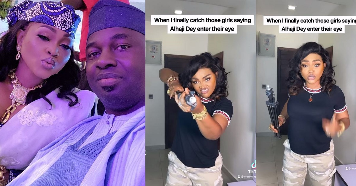 Actress, Mercy Aigbe reveals how she will deal with ladies who have eyes on her husband, fans reacts (video)