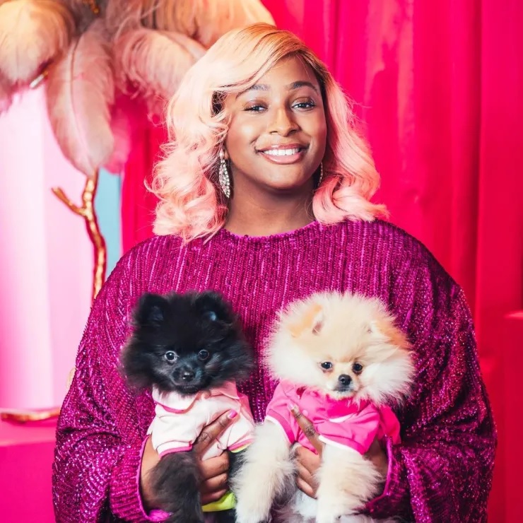 ”Show us your man” – Fan question DJ Cuppy about her relationship with her dogs, she responds 2 cp d