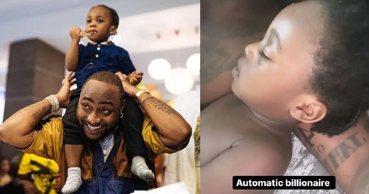“My son, Ifeanyi, is an automatic billionaire” –  Singer Davido declares
