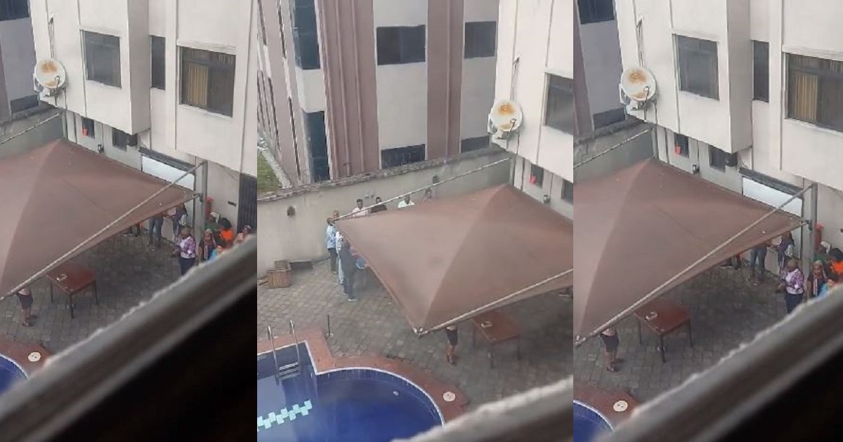 Lady in shock as hotel gathers lodgers for morning prayers (video)