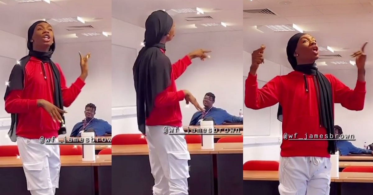 “Come and read if you have issues with the way I’m reading” – James Brown shuns ‘oyinbo’ classmate during class presentation (video)