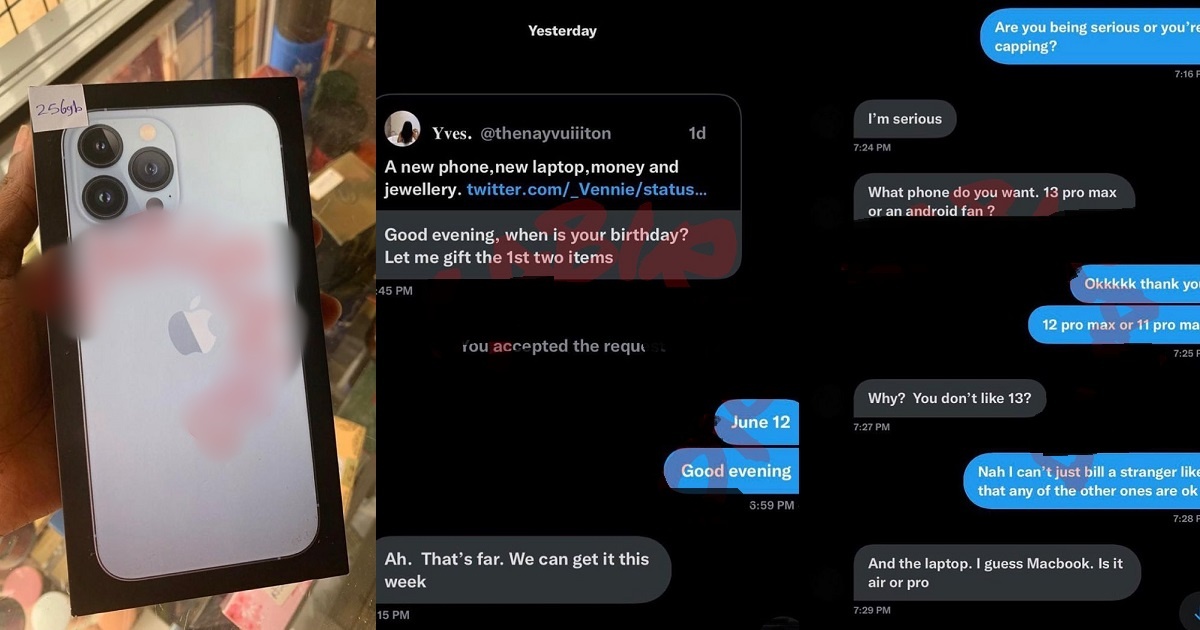 Lady receives brand new iPhone from stranger who slid into her DM after she shared her birthday wishlist online