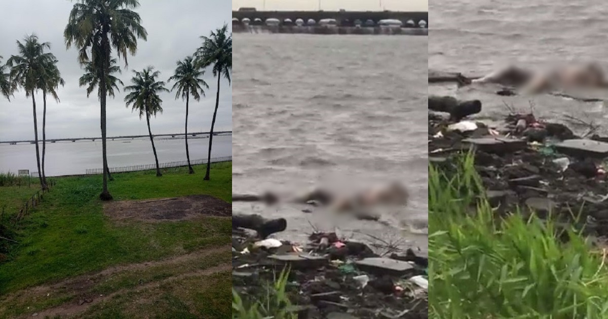 Body of unidentified person found floating on the shore of UNILAG lagoon (video)