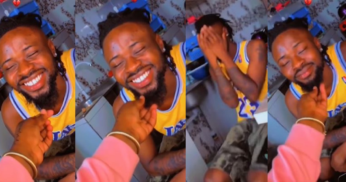 Nigerian man excited as his ex-girlfriend pays him a surprise visit, narrates reason for their breakup (video)