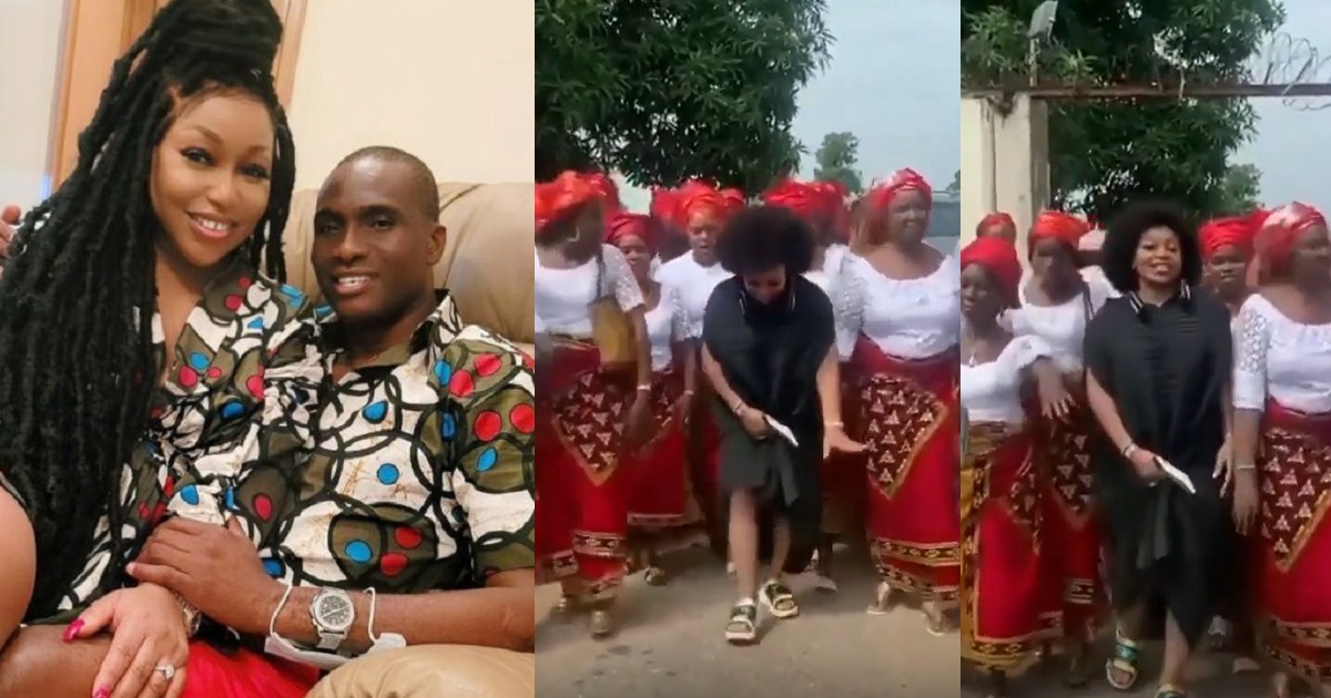 Rita Dominic undergoes family rite to enter husband’s house (Video)