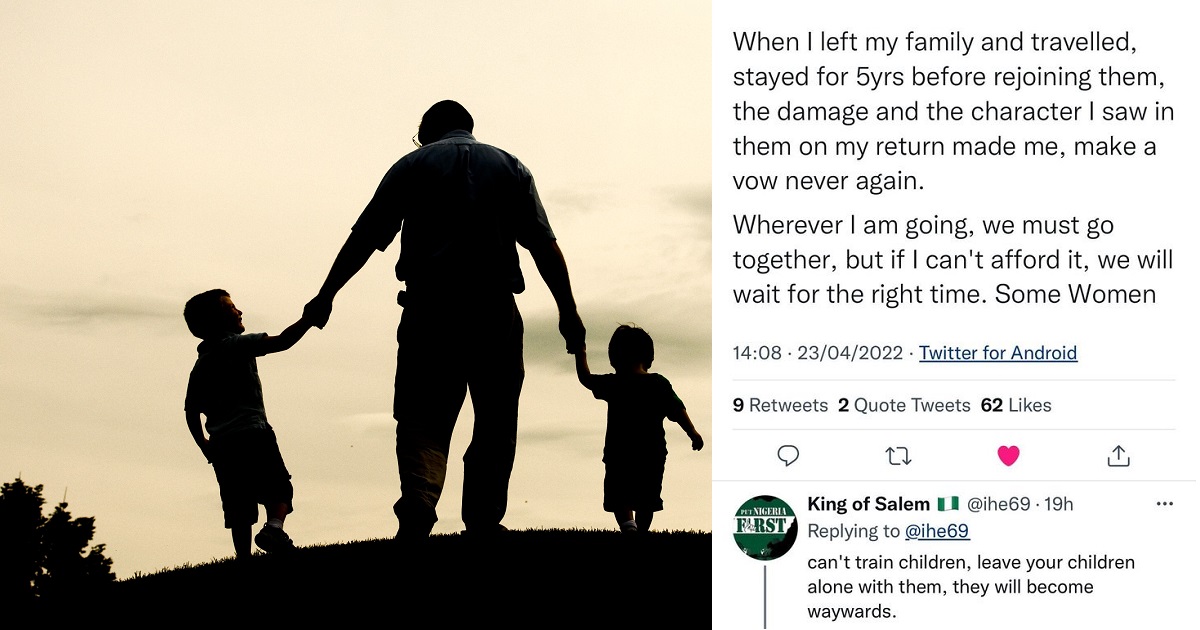The reason I vowed never to leave my family again – Nigerian Father writes.