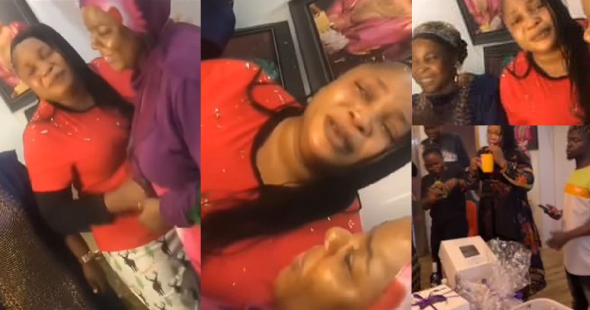 Ailing actress Kemi Afolabi gets emotional as friends surprise her with gifts on her birthday (video)