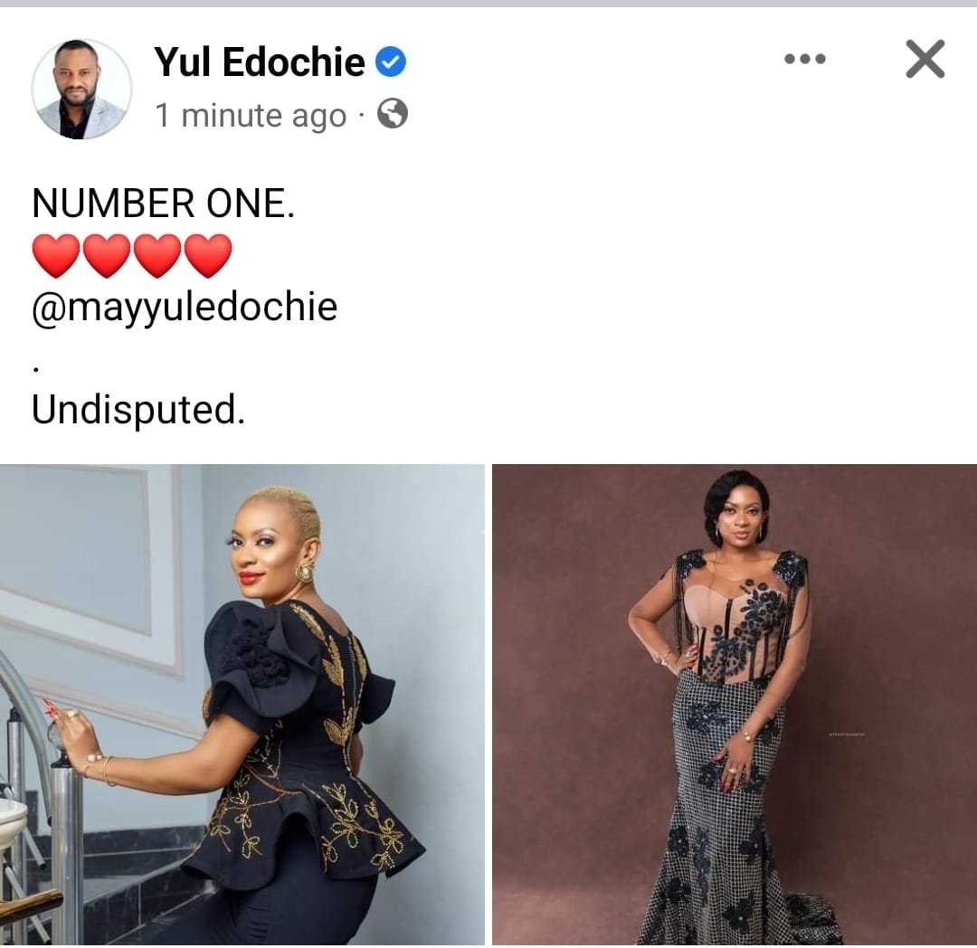 “You’ll always remain number one” – Actor Yul Edochie assures his first wife, May 4 yu