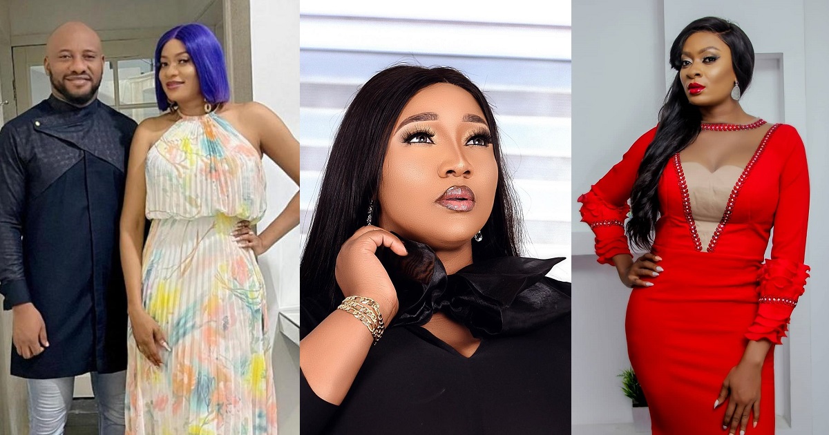 Actor Yul Edochie’s second wife hails first wife, May (screenshot)