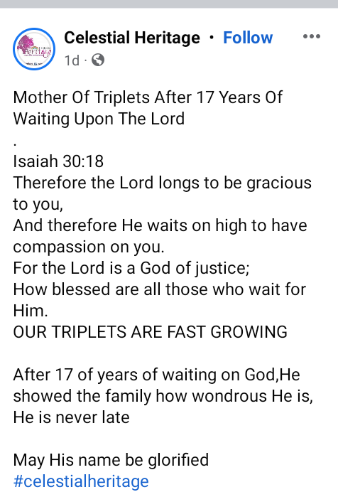 Nigerian woman gives birth to triplets after 17 years of waiting 5 17 years triplets4