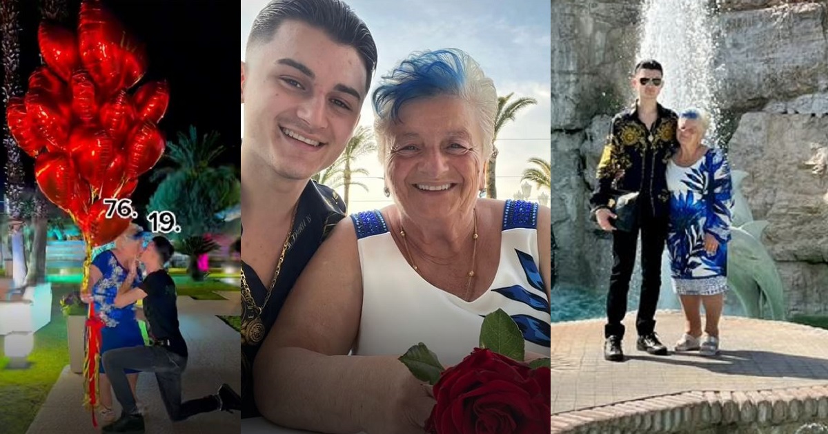 “This is only the beginning” – 19-year-old man says as he proposes to his 76-year-old lover (video)
