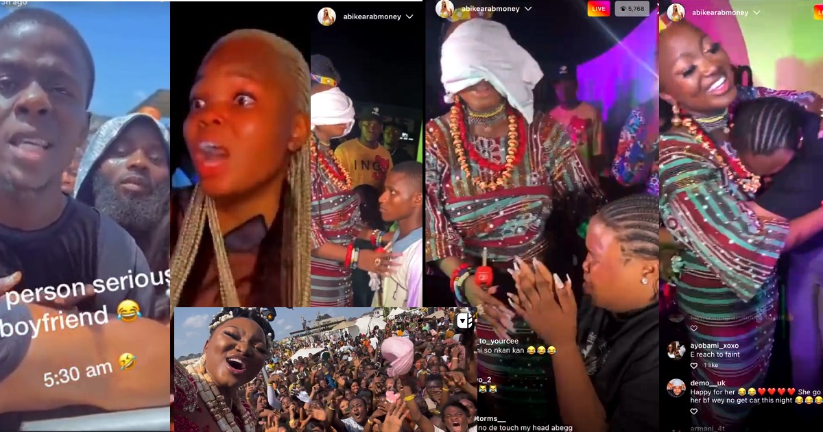 Nigerian Youths go berserk as Influencer Papaya gives out ’10 iPhones and a car’ in celebration of 1 Million Instagram followers. (VIDEOS)