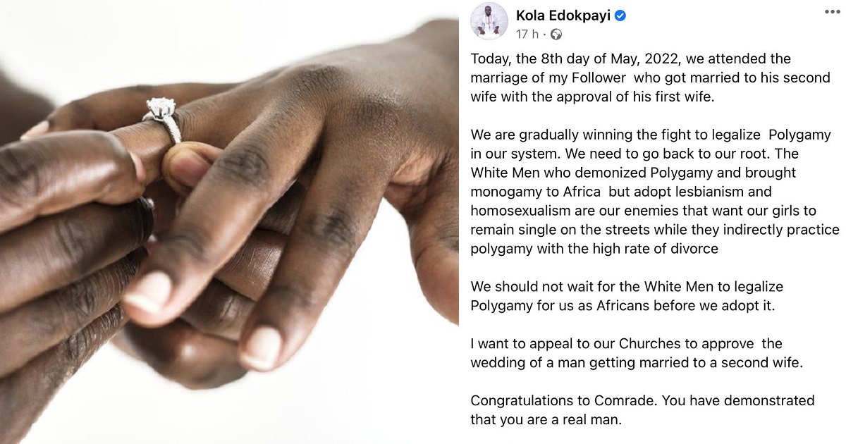 Nigerian man marries second wife with the approval of his first wife