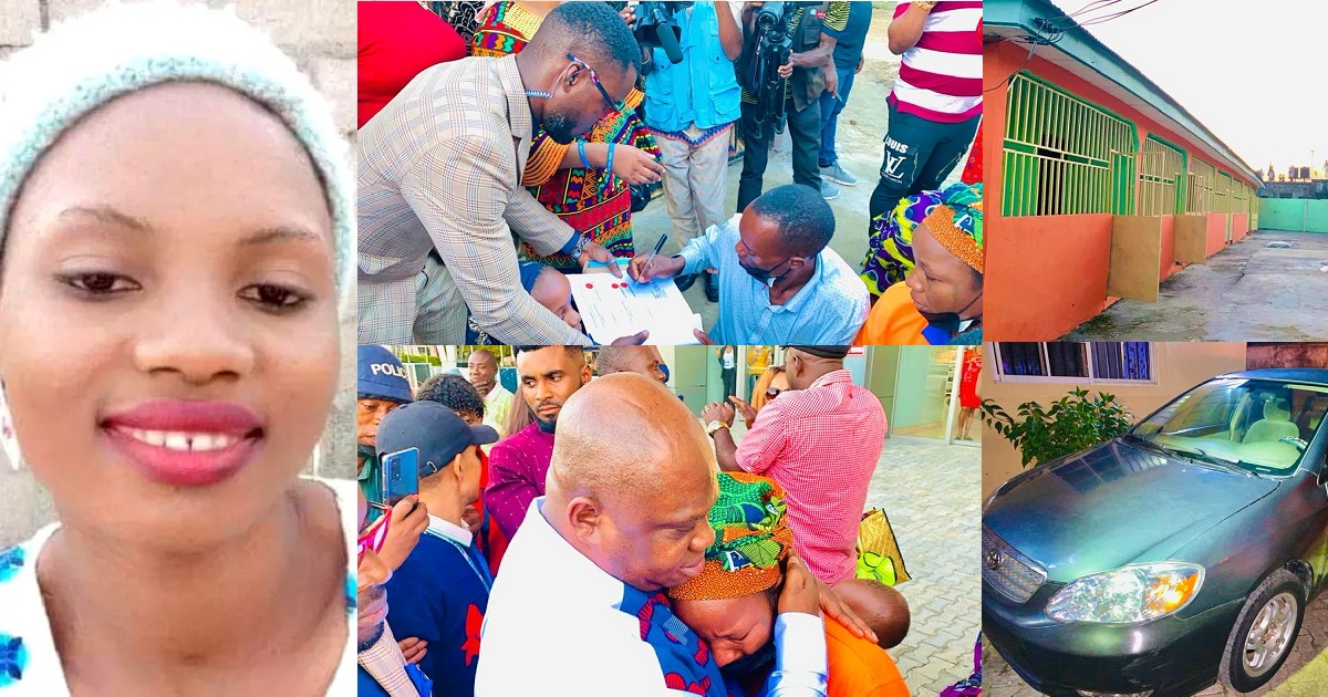 OPM General Overseer, Apostle Chibuzor Gift Chinyere, donates 14 flat mini Estate and new car to late Deborah Samuel’s parents (Photos)