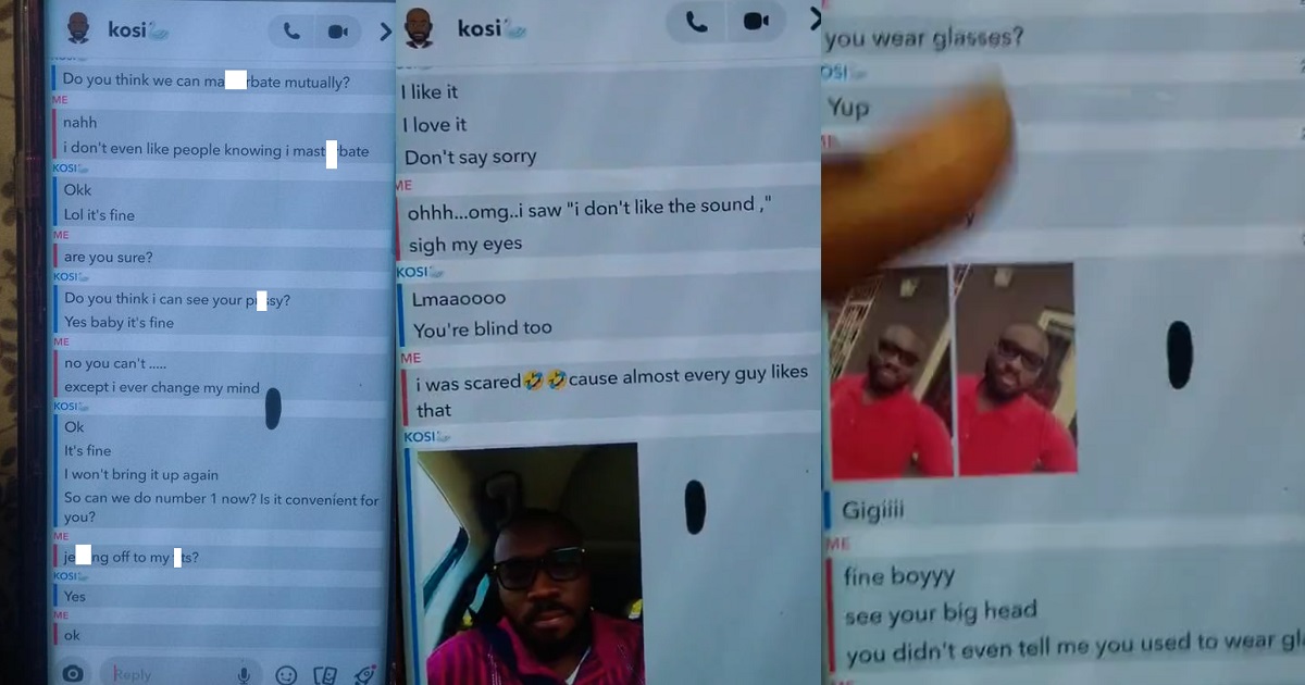 Twitter user called out after he asked for nudes from a 17-year-old girl via snapchat (Screenshots)