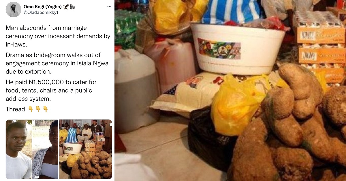 Angry Groom abandons his engagement ceremony due to extortion from Bride’s family